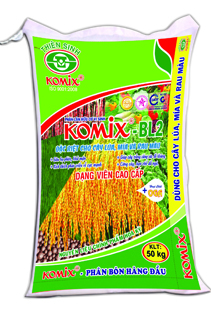 KOMIX-BL2 đặc biệt cho lúa, mía & rau - Phân Bón Komix - Công Ty Cổ Phần Thiên Sinh